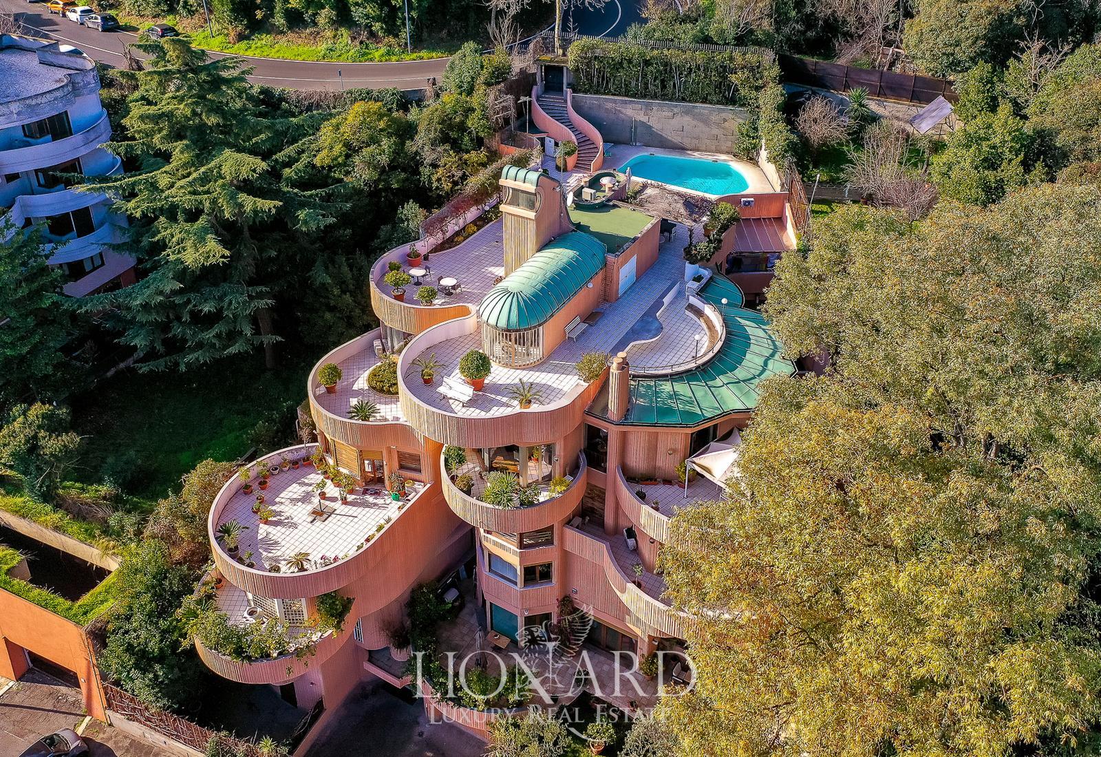 View of Exclusive Penthouse With A Pool And Panoramic Terraces In Rome | Lionard