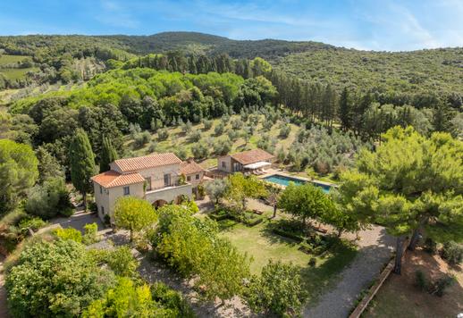 مسكن توسكاني مع ملحق وحمام سباحة وتراس بانورامي في تلال بيزا Image 1