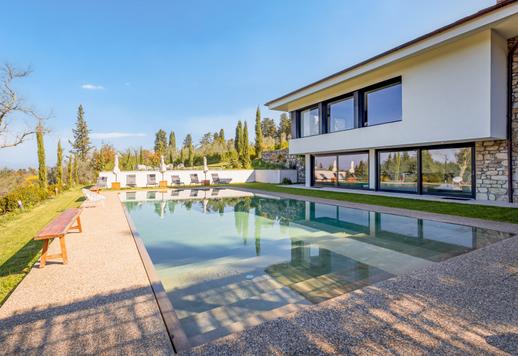 Villa con design contemporaneo, giardino zen e oliveto in vendita a Greve in Chianti Image 6