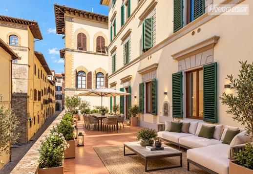 Elegant estate on the main floor of a historic building with frescoed ceilings and panoramic views Image 1