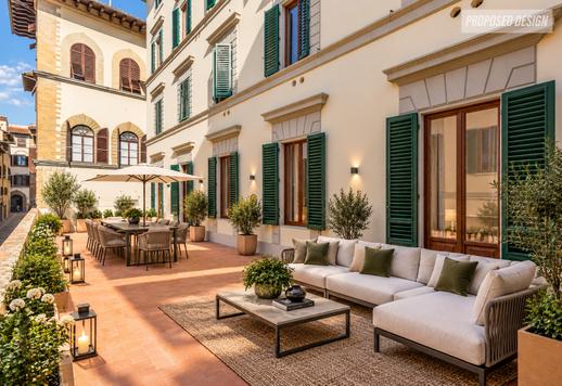 Elegant estate on the main floor of a historic building with frescoed ceilings and panoramic views Image 2