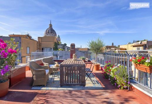 Lägenhet på över 200 kvm med takterrass och utsikt över den eviga staden mellan Piazza di Spagna och Piazza del Popolo Image 1