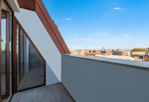 Résidence de 115 m² sur deux niveaux, avec terrasse habitable de 80 m², trois chambres, trois salles de bains, finitions design et garage dans un quartier résidentiel desservi par les lignes de métro. Image 9