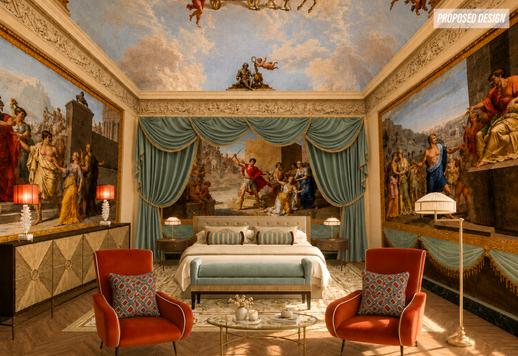 Une demeure d'une superficie de 600 m² d'une excellence absolue, occupant l'intégralité du premier étage de l'aile historique du palais Image 5