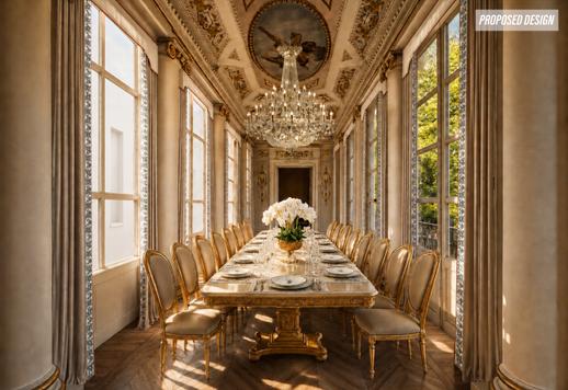 Une demeure d'une superficie de 600 m² d'une excellence absolue, occupant l'intégralité du premier étage de l'aile historique du palais Image 4